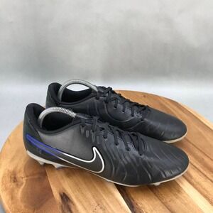 Nike Tiempo Legend 10 Club FG/MG Soccer Cleats Mens 10.5 Black Leather Lace Up